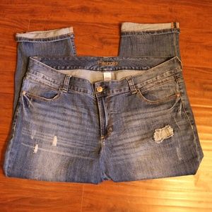 Maurice’s 22 Destructed Cuffed Capri Jeans Size 18